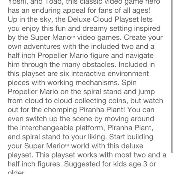 New Super Mario Deluxe Cloud Playset 6 interactive pieces - Picture 8 of 8